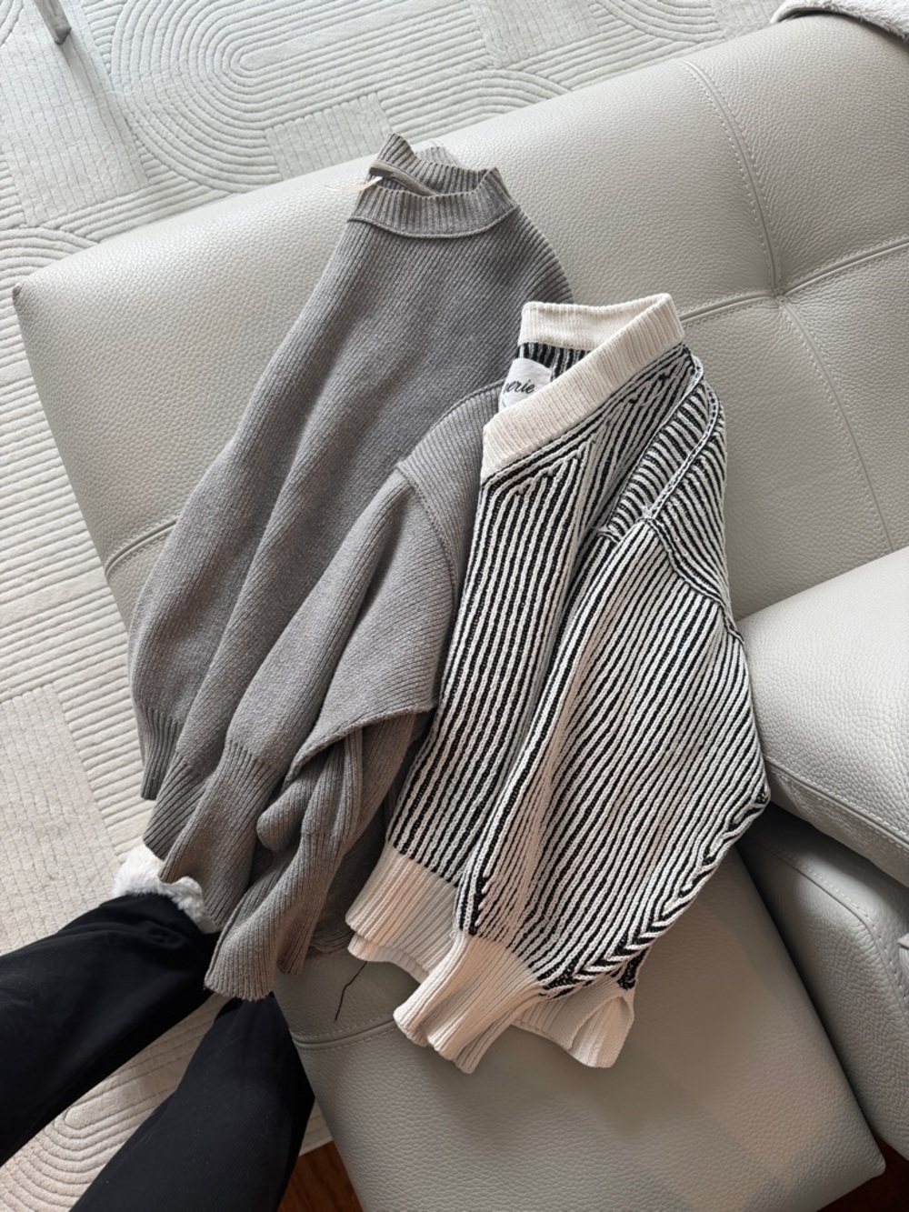 Free people grey sweater & Arie sweater